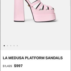 Versace la Madusa platform heels never worn